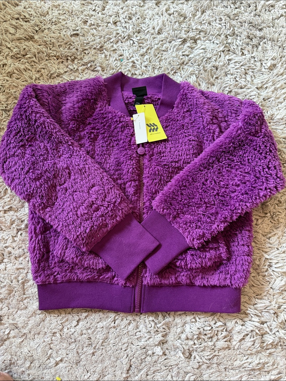 NWT All in Motion Quilted Fleece Jacket, Size M (8)